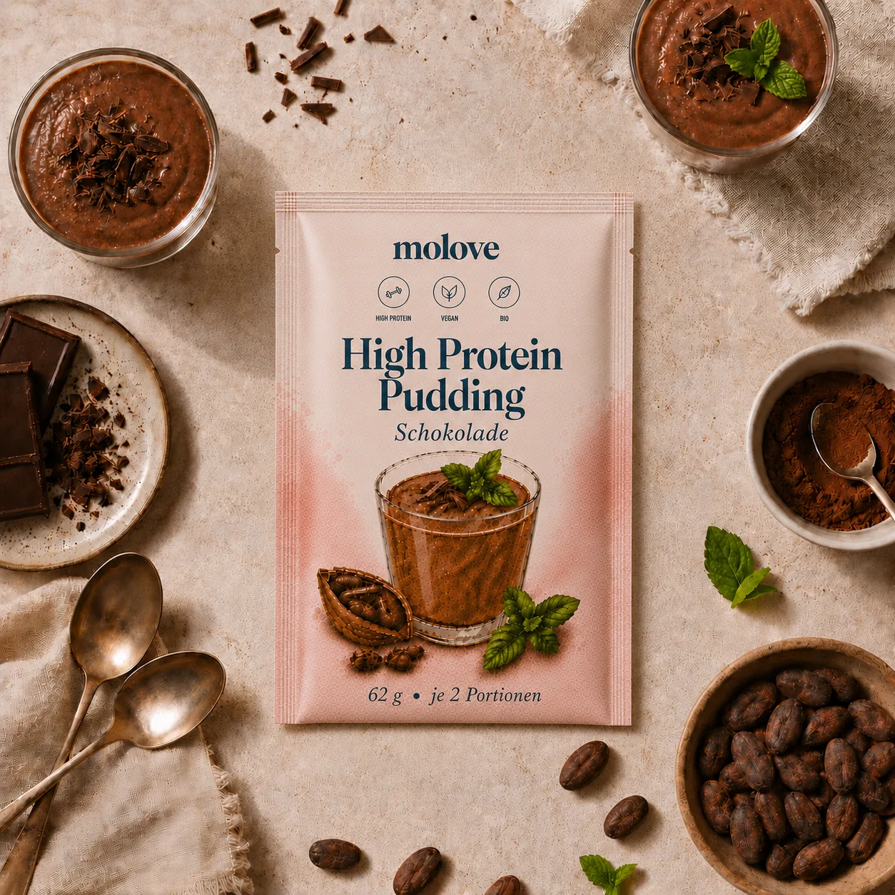 MoLove High Protein Pudding Schokolade